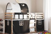 Bunk Bed without Mattress White&amp;Black 90x200 cm Solid Wood Pine