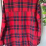 shirt red check flannel shirt size xsmall Image 8