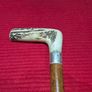 vintage walking cane, hallmarked silver collar Image 4