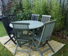 Garden table and chairs check ad  description for pricing