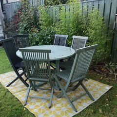 Garden table and chairs check ad  description for pricing