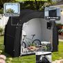Bike Storage Tent Shed for 5 Bikes, Outdoor Portable 210D Oxford Thick PU4000 Waterproof Bike Cover with Ventilated Window, Bike Tent Fit for Bicycle, Lawn Mower, Garden Tools Image 7