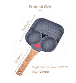 BRAND NEW 2 Hole durable Non-stick Omelet Pan pots with a thick bottom Cooking Pot Cookware