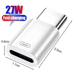 USB Type-C to iPhone Lightning Adapter White | Fast Charging & Data Transfer