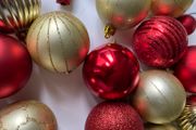 Red &amp; Gold Christmas Baubles - 52 Pieces
