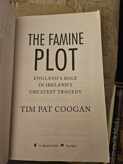 The Famine Plot. By Tim Pat Coogan.  Paperback In Good Condition. See Photos For Same.
