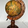 Vintage Decorative Globe Old World Map 1660 Style - Carved Wood Stand Image 2
