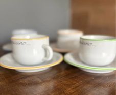 cups and saucers