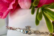 New 925 Silver Claddagh Bracelet