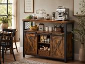 Kitchen Sideboard Cabinet with Sliding Barn Doors