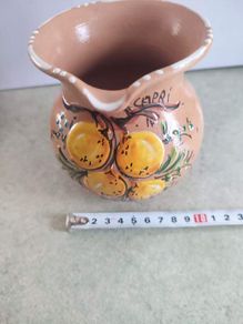 VERY NICE SMALL JUG  Pitcher With Lemons. Made/painted by hand.