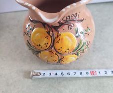 VERY NICE SMALL JUG  Pitcher With Lemons. Made/painted by hand.