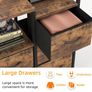 Chest of Drawers Bedroom with 5 Drawers, Tall Dresser with Shelf, Fabric Dresser for Entryway Hallway Living Room, Closet Storage Drawer, Rustic Brown Image 4