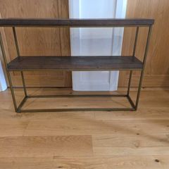 Industrial Style Console Table with Shelf