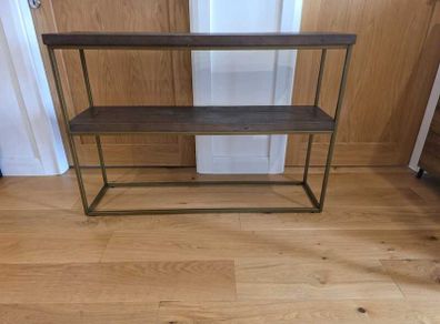 Industrial Style Console Table with Shelf