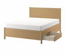 Brand New Ikea TONSTAD King Sized Bed Oak Veneer