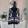 Ladies Navy & White Christmas Cardigan UK 16 / EU 44 Image 4