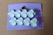 Pair of blue hearth hair clips