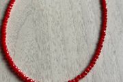 Red/ Orange Beaded Necklace