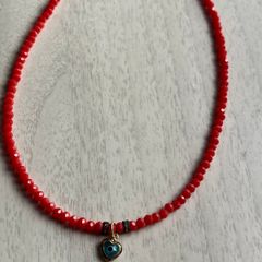 Red/ Orange Beaded Necklace
