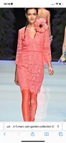 Marc Cain coral lace dress size uk 16
