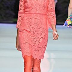 Marc Cain coral lace dress size uk 16