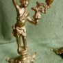 Vintage French Brass Cherub Candelabra, Antique Brass Candle Holders, Vintage Candlestick, Art Nouveau Brass Candlesticks Image 7