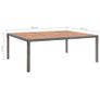 Garden Table Grey 200x150x74 cm Poly Rattan and Acacia Wood Image 2