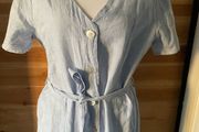 dress midi blue white stripes cotton Mountain Warehouse size 12 new