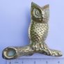 Vintage Pair Brass, Long Eared Owls Sitting On A Branch Image 6