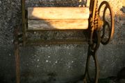 Antique Victorian Iron Mangle - Flower Bed