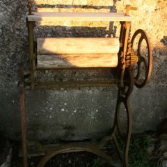 Antique Victorian Iron Mangle - Flower Bed
