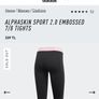 BNWT Adidas Alphaskin sport 2.0 embossed black leggings size 2 XL UK24 EU52 Postage included Image 2