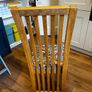 Solid oak dining table & 6 reupholstered dining chairs Image 8