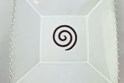 Stephen Pearce Brown Spiral 26cm Square Dish