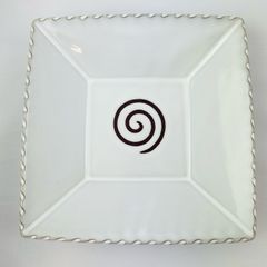 Stephen Pearce Brown Spiral 26cm Square Dish
