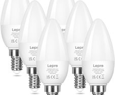 E14 LED Light Bulb, Small Edison Screw SES Candle Bulbs, 4.9W 470lm, 40W Equivalent E14 Bulb, Warm White 2700K E14 LED Bulb, Energy Saving Candle Light Bulbs, Non-dimmable, Pack of 6