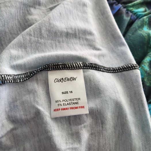 CurveWow blue pattern midi dress, Size 16, BNWT