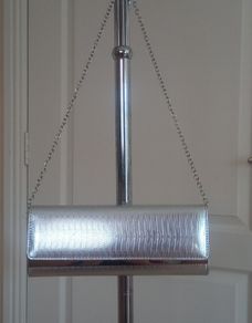 New Aldo Silver Clutch Bag