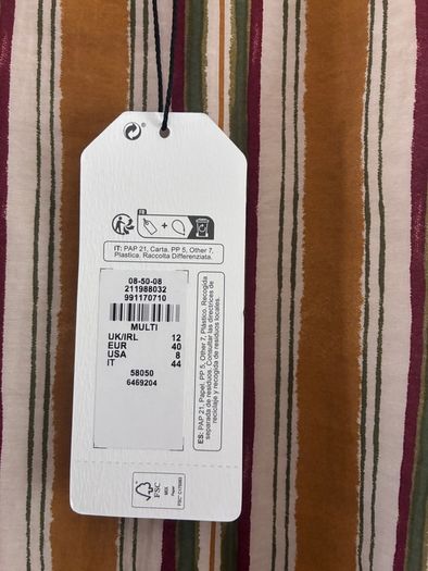 Brand New Striped Drop Waist Dress Size 12