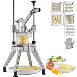 Commercial Chopper Commercial Vegetable Chopper W/ 4 Blades Fruits Dicer