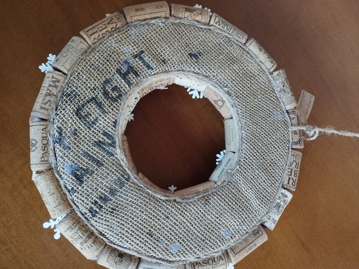 Recycled Wine Cork Wreath.