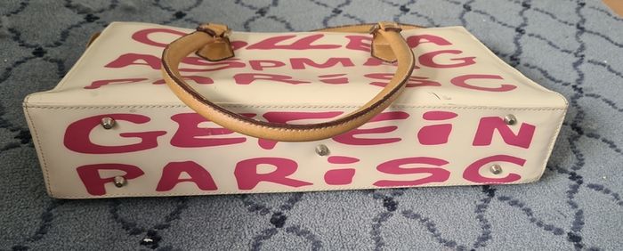 Cream, Pink and Tan Paris Bag