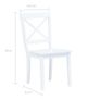Dining Chairs 6 pcs White Solid Rubber Wood Image 2