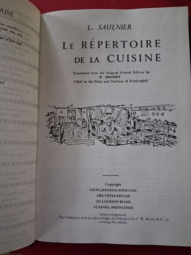 Le Repertoire De La Cuisine / Standard Edition