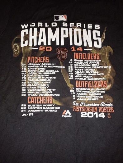 World series san Francisco giants 2014 T shirt  size xl