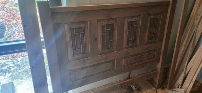 wooden bed