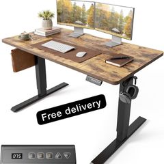 120 x 60cm Sit Stand Electric Home Office Desk with Memory Smart Pannel