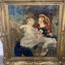 A Large 19th century plumage tapestry in a heavy guilt frame. Image 4