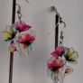 Vibrant Poppy Blossom Watercolour Earrings Image 10